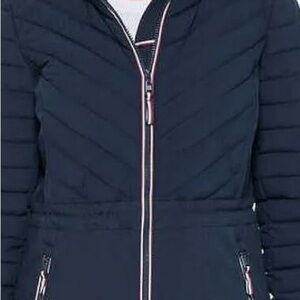 Tommy Hilfiger Black Jacket with Red & White Trim Label